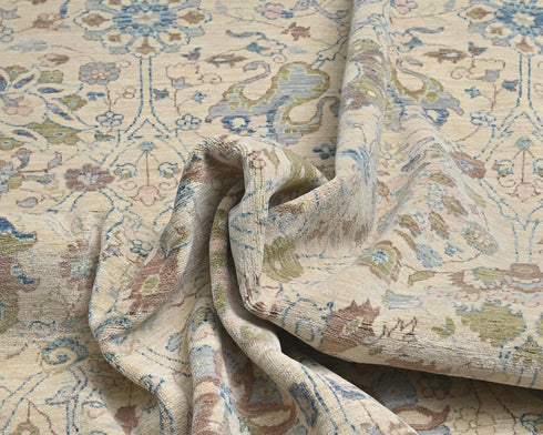 8x10 Beige Chobi Fine Quality Afghan Hand Knotted Wool Area Rug